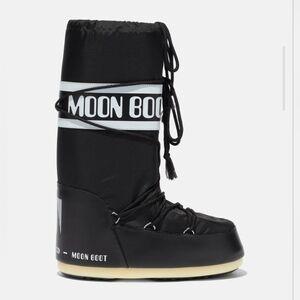 Moon Boot Classic Black and White Snow Boots
